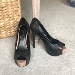 Jessica Simpson peep toe heels
